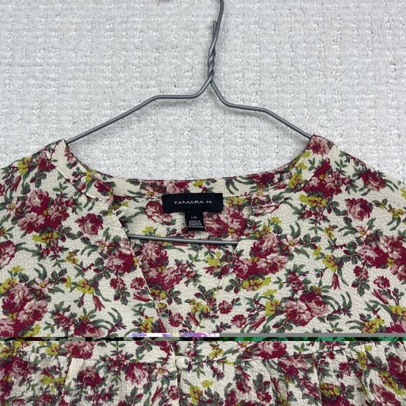 Tamara H. Long sleeve Blouse Wom L Floral Peasanty AOP Cottagecore Boho - Picture 2 of 13
